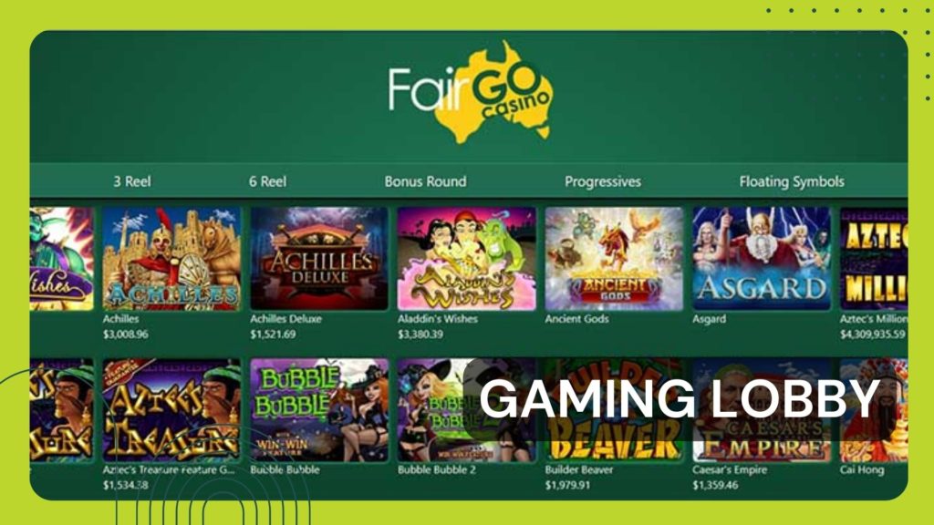 The Game Lobby FairGo casino
